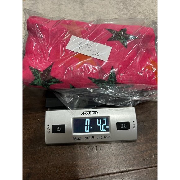 Star Print Rectangle Scarf Pink Gray Shawl Lightweight Fall Neck Wrap Cozy - Picture 7 of 7